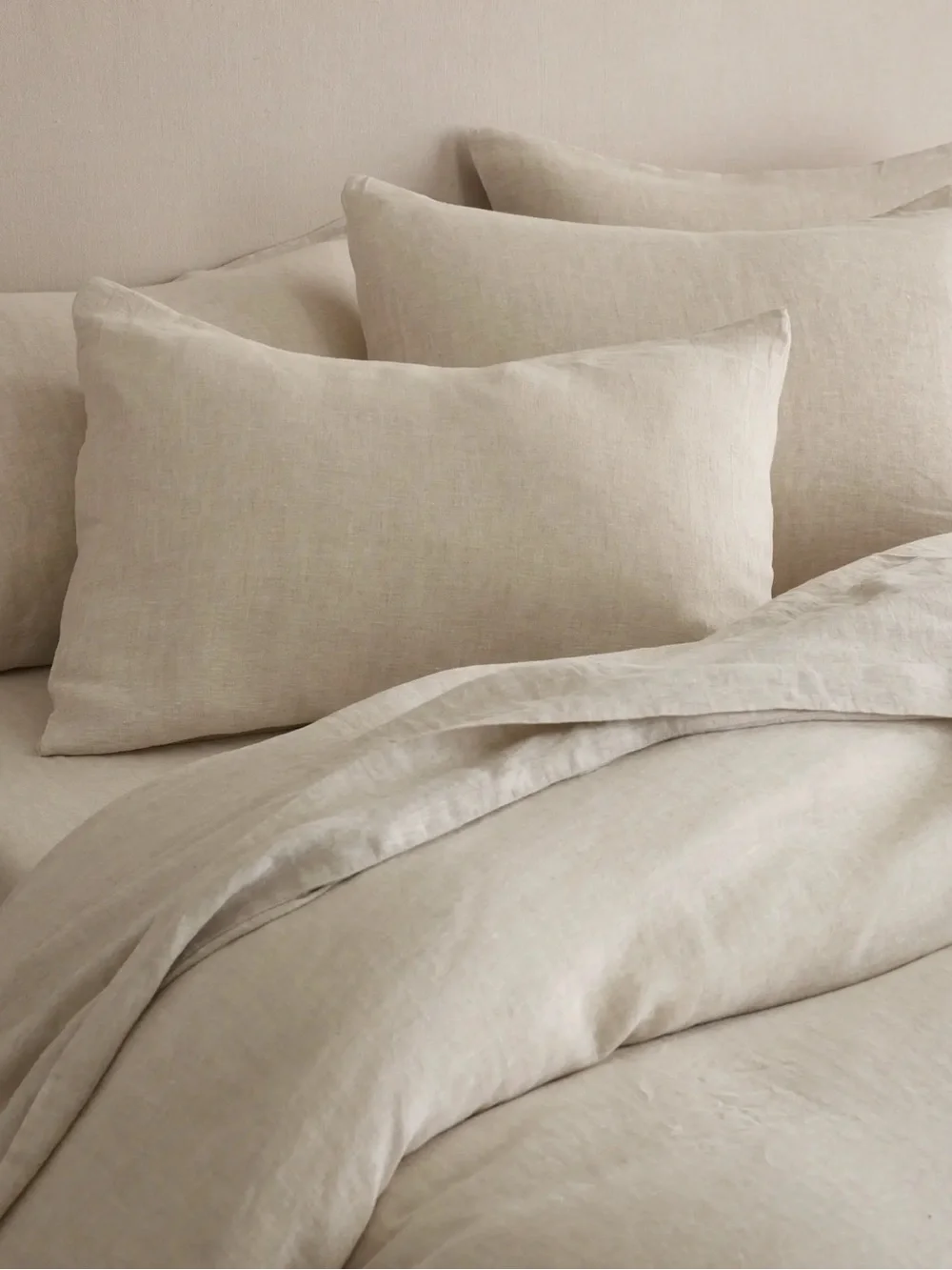 New Quince European Linen Chambray Duvet Cover Set King/CalKing $224 Natural